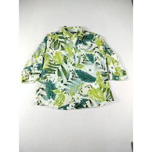 Unique Spectrum Top Women's Large‎ Floral Camp Shirt Cottagecore Prairiecore